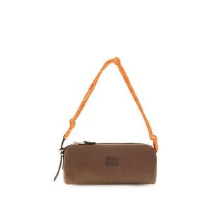 Miu Miu Brown Cotton Shoulder Women's Bag